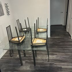 Nice glass kitchen table