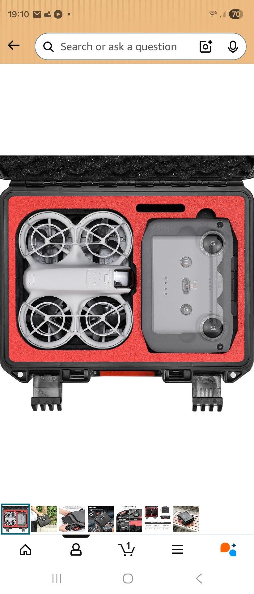 FPVtosky NEO Case, Waterproof Travel Carrying Case for DJI NEO Fly More Combo (RC/N3 Controller), Hard Case for DJI Neo Drone Accessories