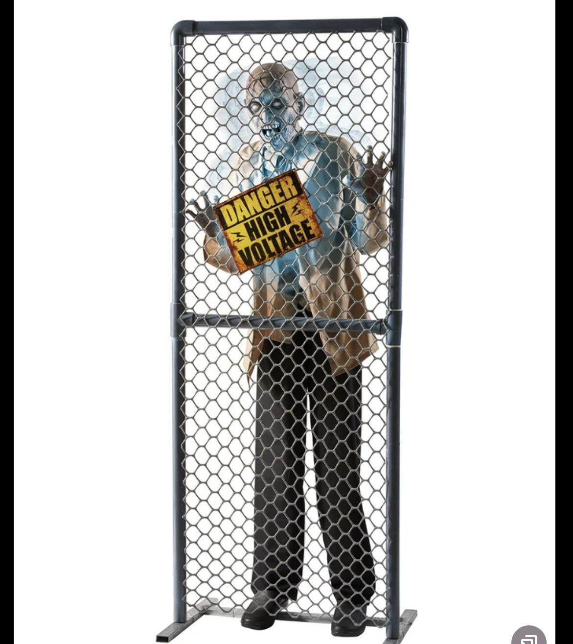 Life size Spirit Halloween Zombie with electric fence animatronic
