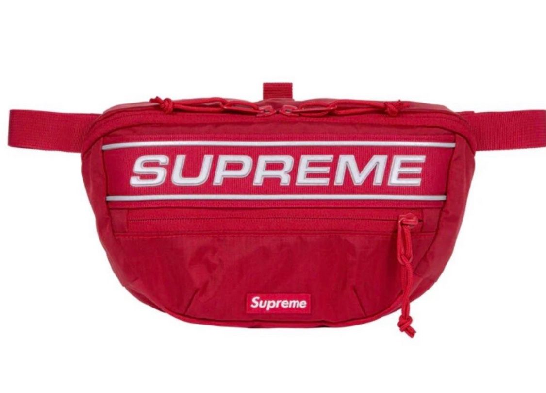 Supreme Logo Waist Fanny Bag Pack Red 3M