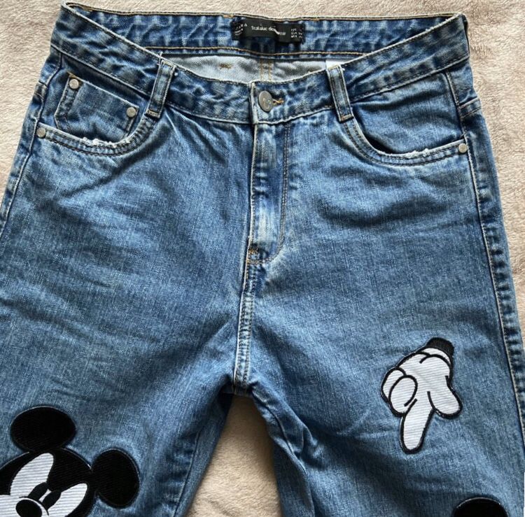 Rare Zara Disney Mickey Jeans