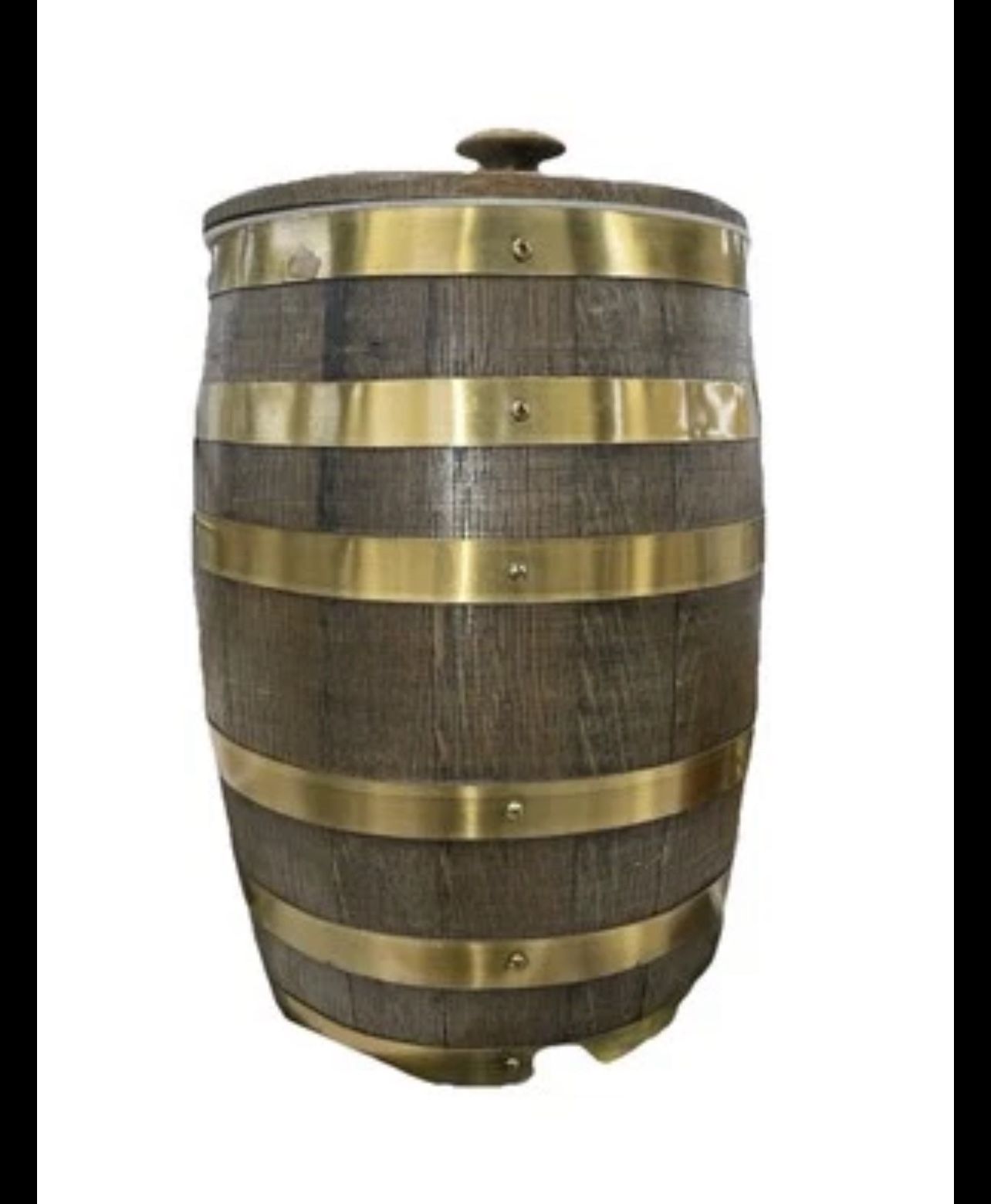 Vintage RARE 1960’s Greif Bros Kube Solid Oak Barrel Keg Cooler Solid Brass Rings