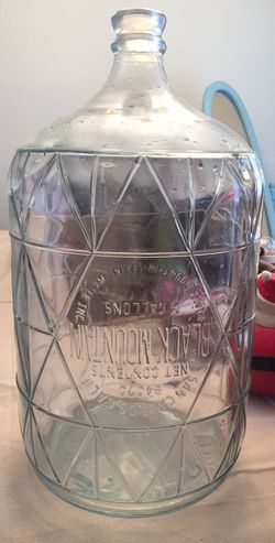 Vintage glass 5 gallon bottle