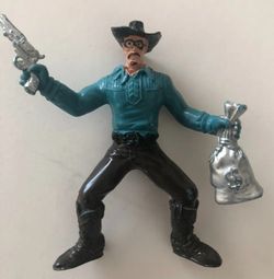 Vintage Grandex Cowboy Western Bank Robber 4" Figure

