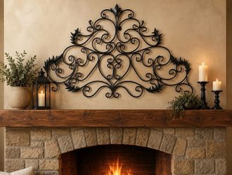 Decorative wrought iron scroll