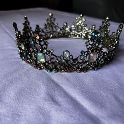 Multicolor Flower Metal Crown 
