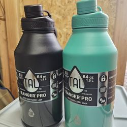 2 New Stainless Steel  TAL Water Bottles