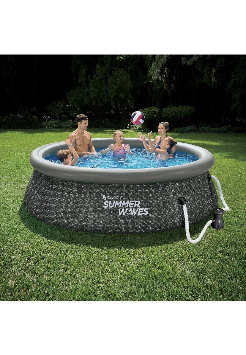 Summer Waves 10 x 30in wicker finish Quick Set Pool including Filter and Pump!