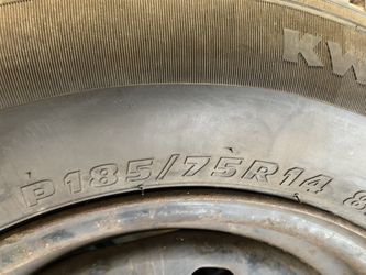 185/75/14- kumho tires. 90%tread left!