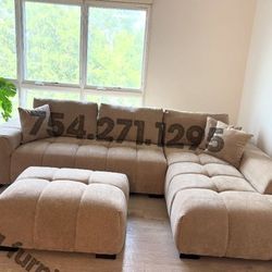 Light Cream Sectional Sofa New Couch Beige Finance Available 