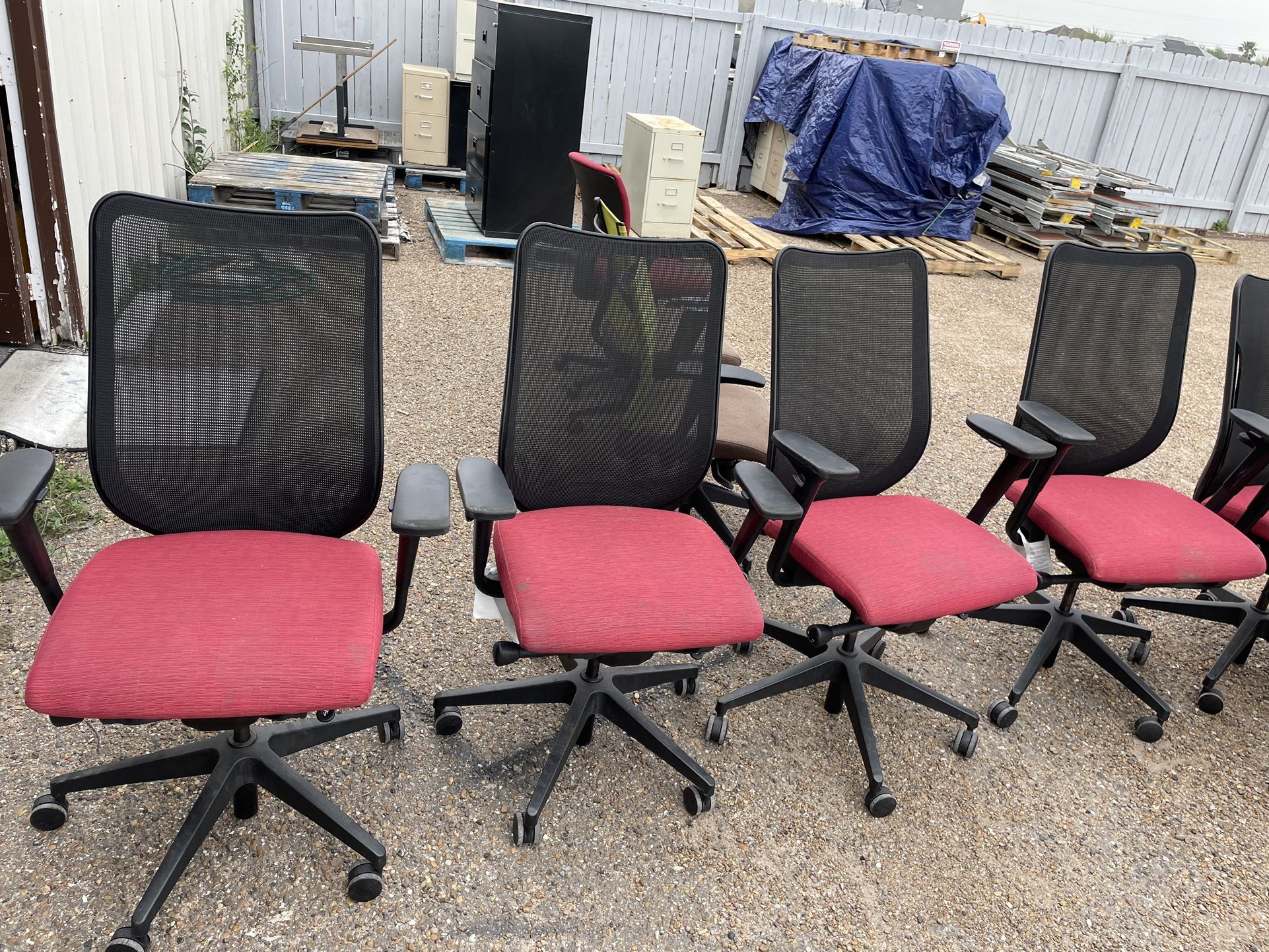 Red Office Rolling Chairs