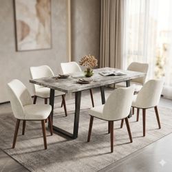 Brand new modern dining table with 6 chairs