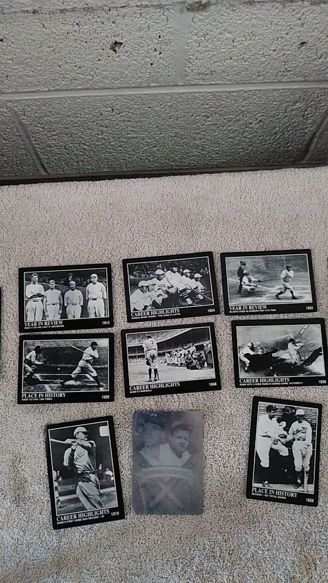 Babe Ruth baseball cards