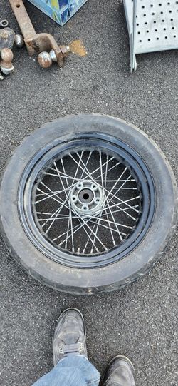 Motorcycle tire various tools out of a storage unit. any questions message me