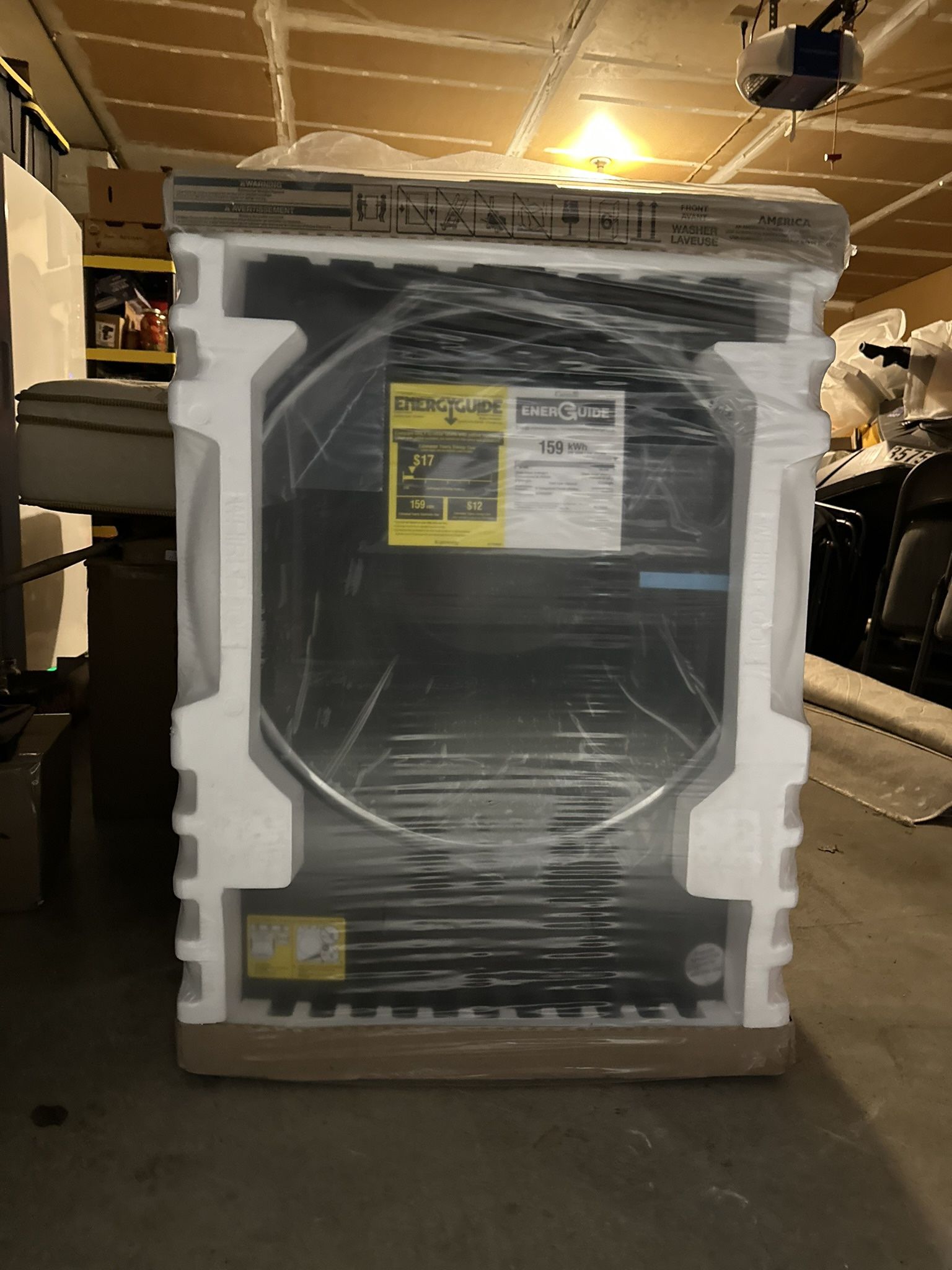 Whirlpool 5.0 cu. ft. High Efficiency Smart Chrome Shadow Stackable Front Load Washing Machine!