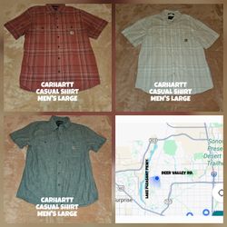 CARHARTT CASUAL SHIRTS, MEN'S LARGE