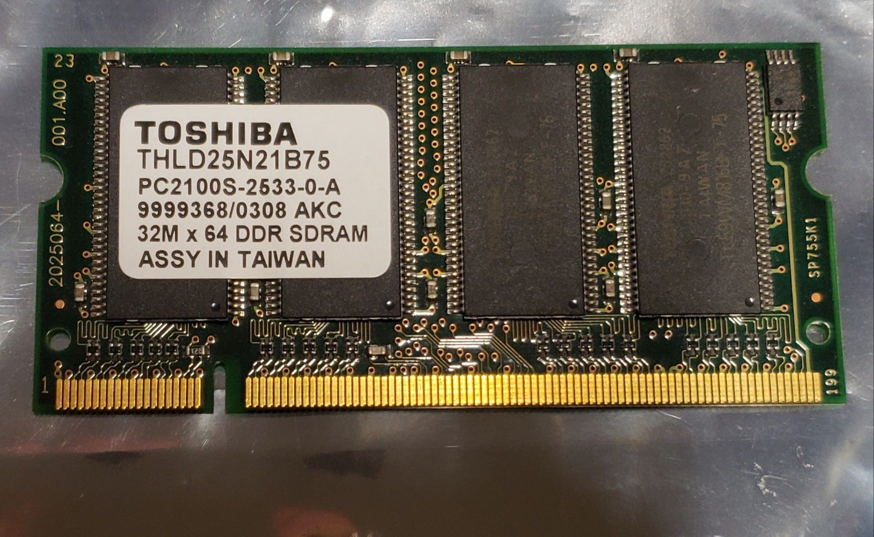 256MB Laptop memory upgrade 266Mhz PC2100s