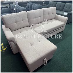 Brand New Light Grey Small Reversible Sectional 
