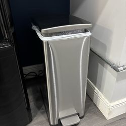 Tall Stainless Step Trash Can
