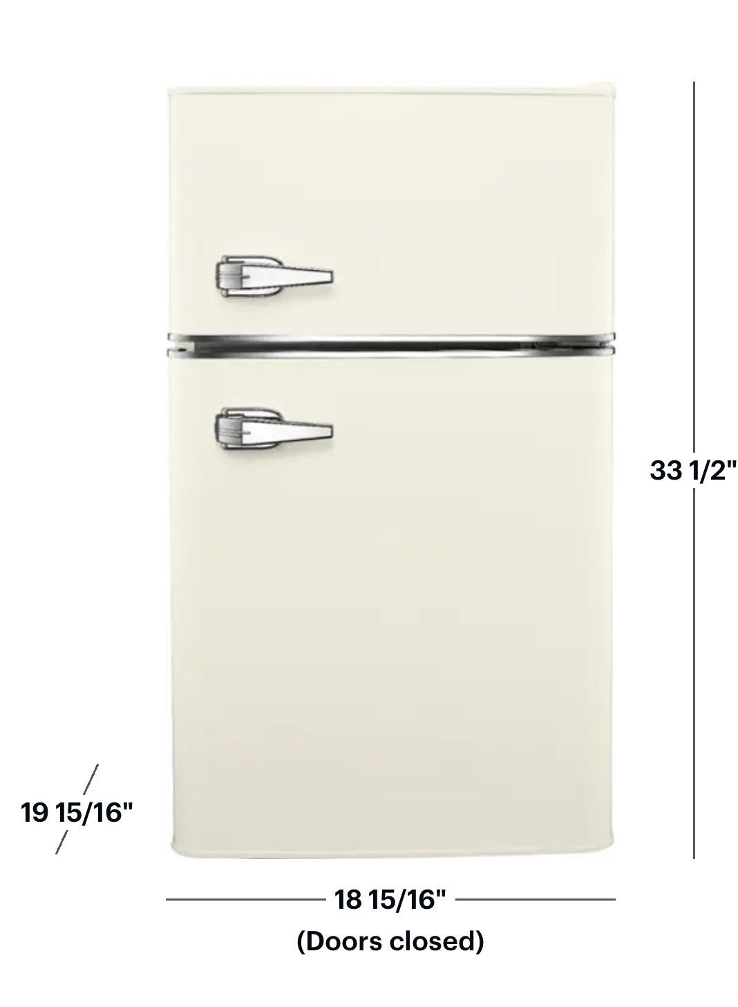 Insigniaâ„¢ - 3.1 Cu. Ft. Retro Mini Fridge with Top Freezer and ENERGY STAR Certification - Creamy vanilla