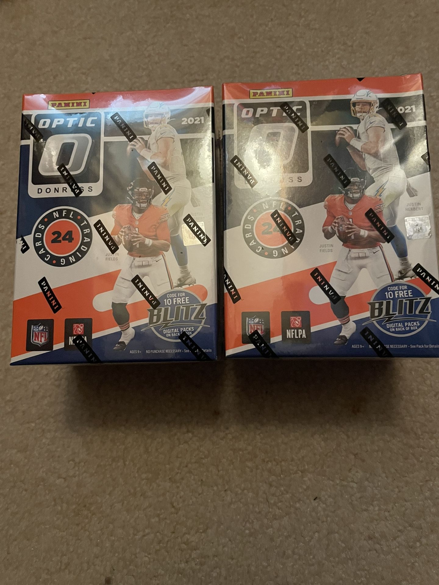 2 X Brand New Sealed 2021 Donruss Optic Football Nfl Blaster Boxes Hunt For The Rare Downtown