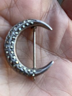 Marcasite Pin Moon