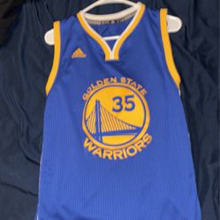 Golden State Warriors Kevin Durant  Blue Adidas Swingman Jersey Size M + 2 Length 
