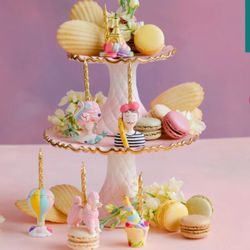 Glitterville Glitter Ville 4 Pc Parisian French Candle Holders Poodle Pierre Bottle And Eiffel Tower 4 Pc Set rare