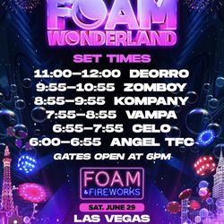 Foam Wonderland Ticket 50 Bucks 