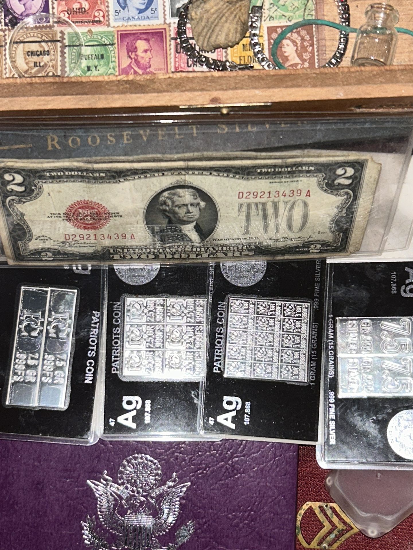 4 Individual 1 G Breakaway, Silver Credit Card Style Silver