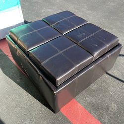 Storage Ottoman – Leather
