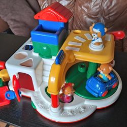 Vintage Chicco Pounder Activity Center Colorful Learning Toy Shapes Car Motor Skills Preschool