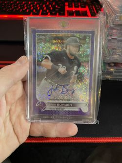 Jake Burger Rookie Auto Purple Sparkle 