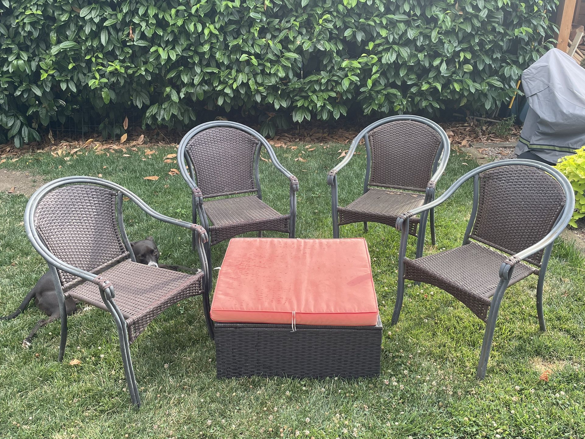 Four Chairs + Ottoman