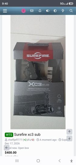 SureFire XC3 Sub Subcompact Handgun Weaponlight