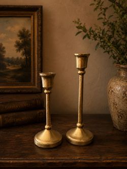 Pair of Vintage Gold Candlesticks