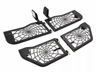 07-18 Jeep Wrangler JK) Tubular Spyder Web Doors with Mirrors