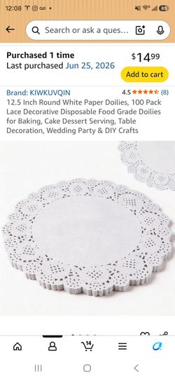 100 pack 12.5 in doilies