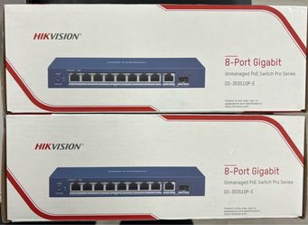 Hikvision DS-3E0510P-E 8-Port Gigabit PoE Switch (x2)
