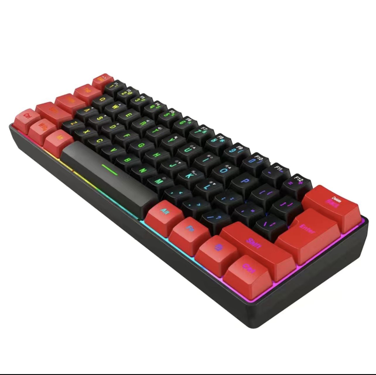 Wired Gaming Keyboard, RGB Mini Gaming Keyboard, Waterproof Keyboard For Work, Gaming,Office