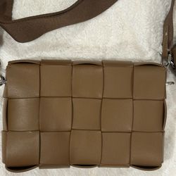 Botegga Veneta Cassette Bag,Camel Color Leather Bag