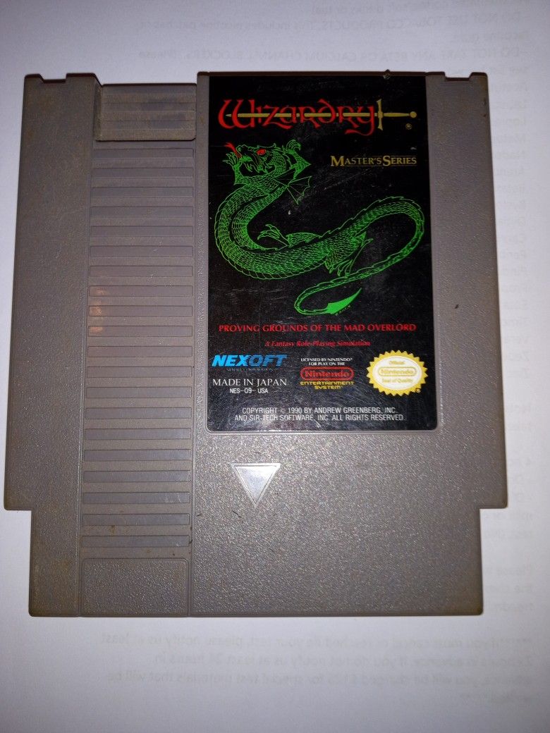 NES Wizardry Masters Series