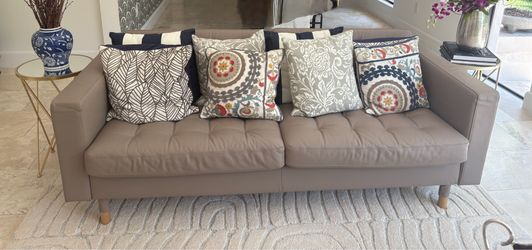 Morabo Ikea Dark Beige Leather Couch