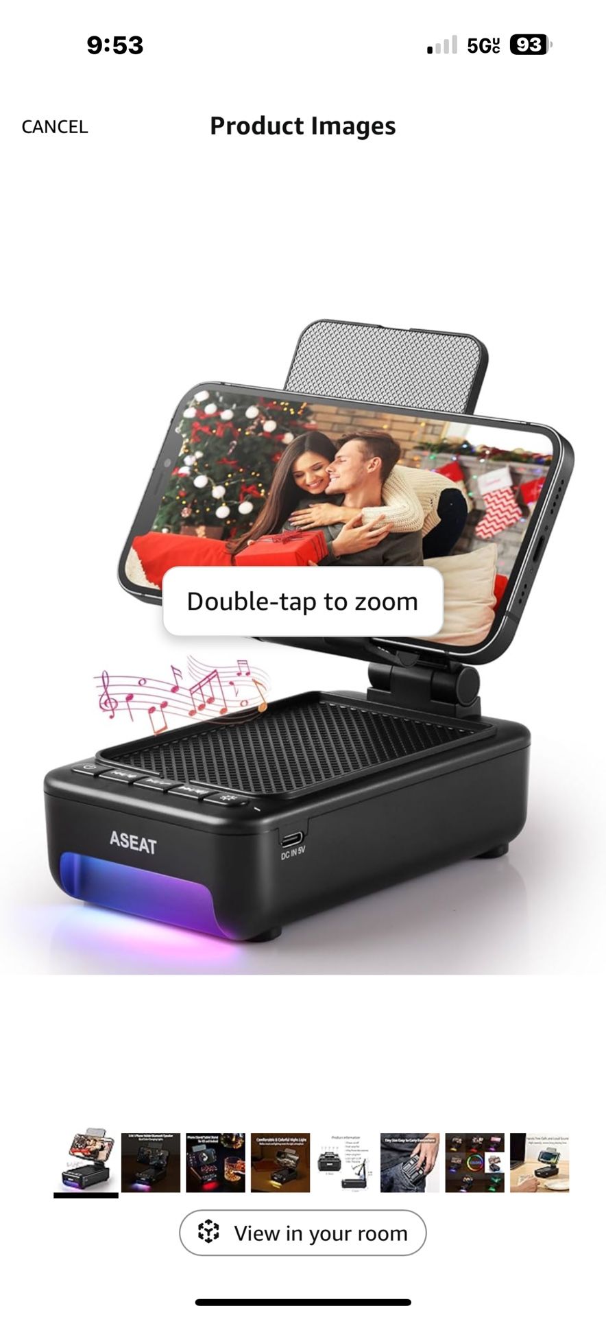 Gifts for Men Him, Cell Phone Stand with Bluetooth Speaker&Led Color Changing Light, Unique Gifts for Women Dad Her Husband, Birthday Gifts for Men