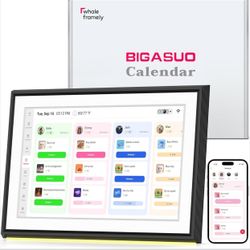 BIGASUO 10.1" Digital Calendar, Smart Touchscreen
