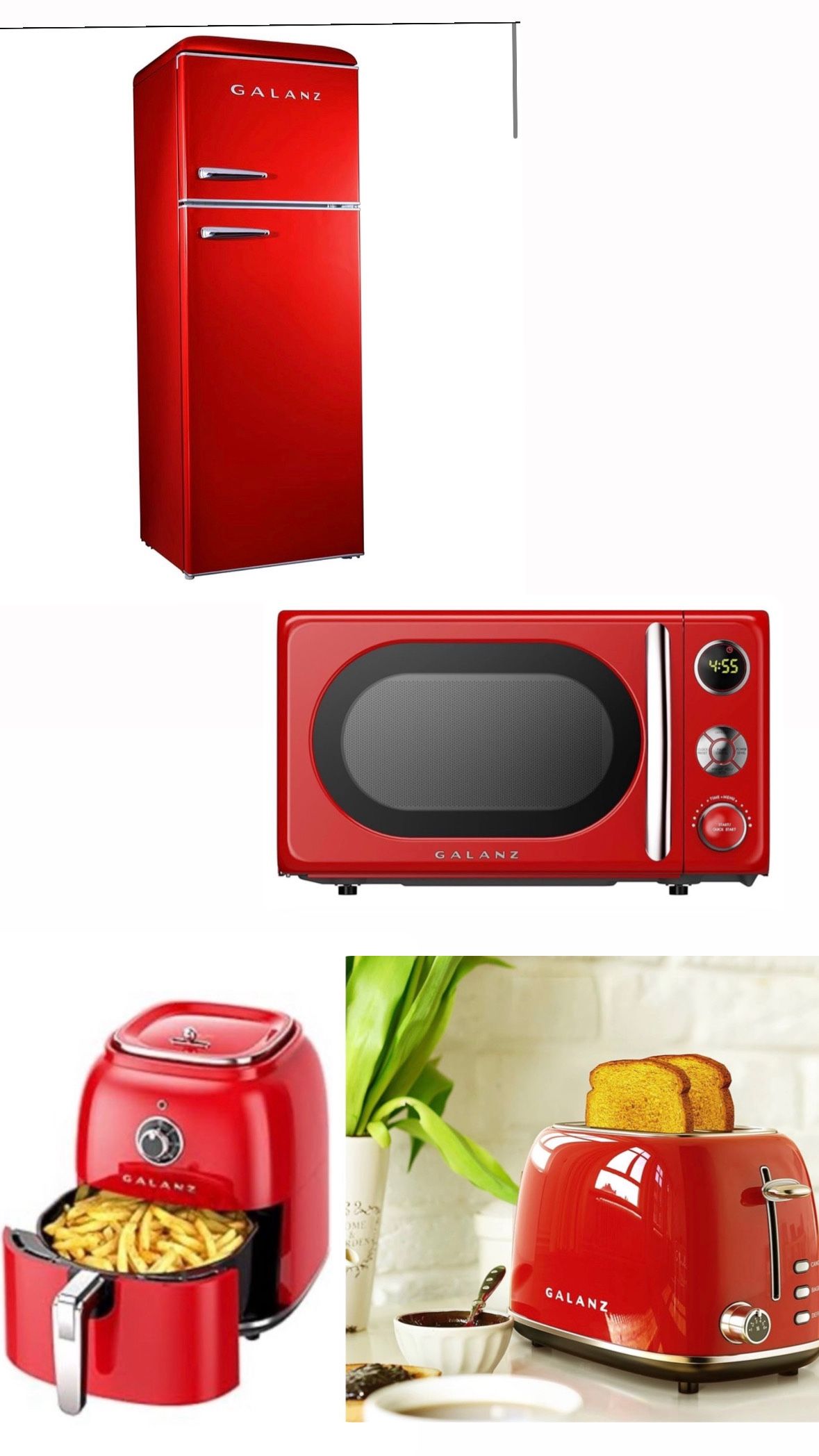 Full Vintage Galanz Retro Kitchen 