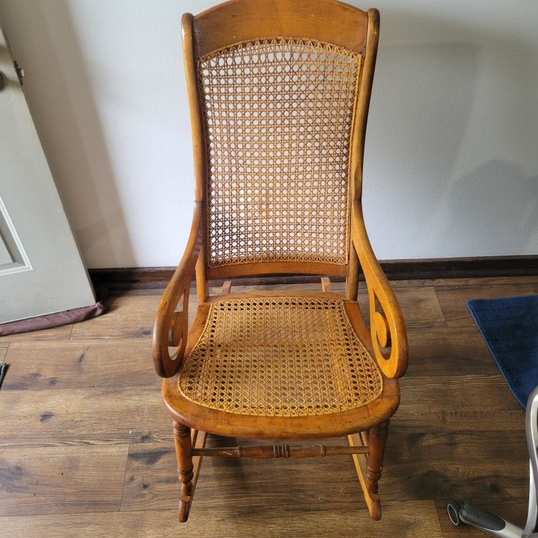 REDUCED- Antique Lincoln Rocking Chair Victorian Lovely