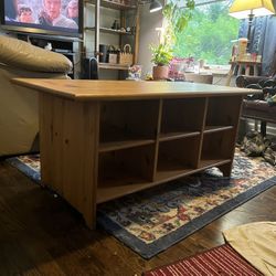 Big Coffee Table With See Through Shelves