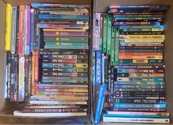 Huge Collection of 100+ Children's Graphic Novels Books Dogman Dragonbreath Calvin Hobbes