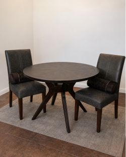 Round Dining Table + 2 Chairs Set